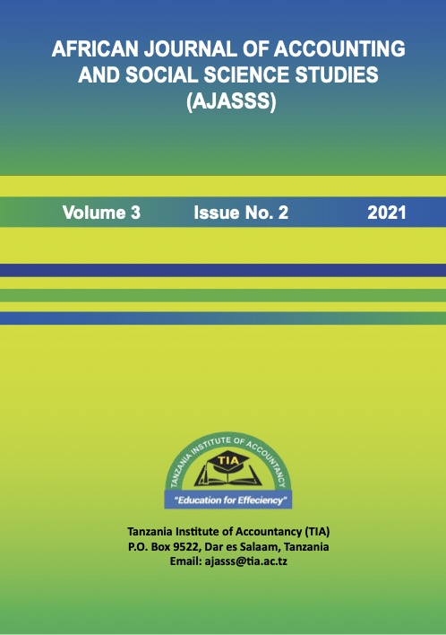 					View Vol. 3 No. 2 (2021): African Journal of Accounting and Social Science Studies
				